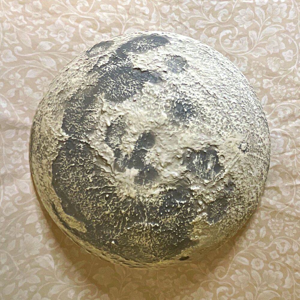 Moon Lamp Night Light Gray/White Lunar Surface Indoor Stars & Sky Theme